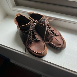 Sebago style leather shoes